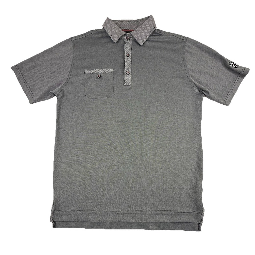 Footjoy FJ Men's Golf Polo‎ XL Gray Athletic Fit Pocket Performance